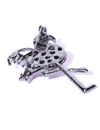 YouBella Stylish Bird Shape Jewellery Silver Plated Brooches for Women (Purple) (YB_Brooch_90)